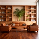 義式極簡風 直排小戶型橙色頭層牛皮沙發 OL-3389#