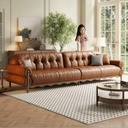 中古侘寂風 皮沙發 OL-里格#