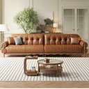 中古侘寂風 皮沙發 OL-里格#