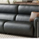 義式極簡風 小戶型直排輕奢黑色真皮沙發 OL-萊迪#