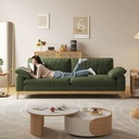 北歐風 小戶型實木燈芯絨豆腐塊布沙發 OL-YM508#