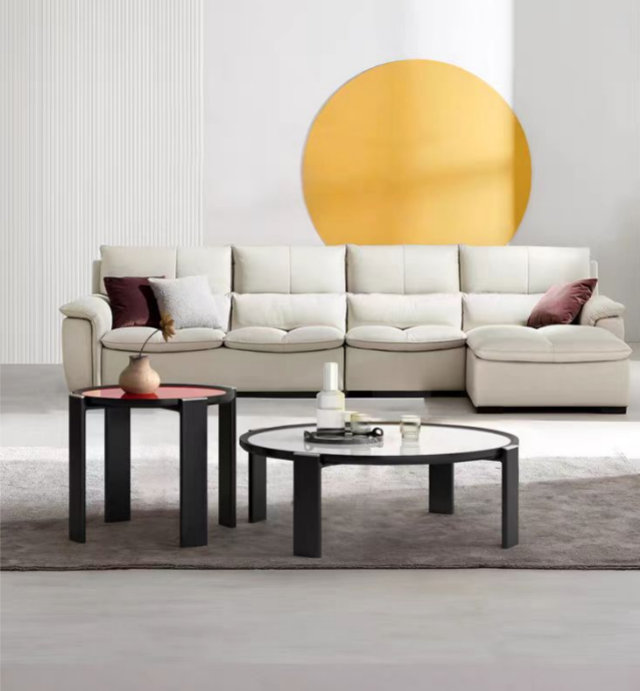 中古風簡約 客廳 組合圓茶幾YJJ-2401