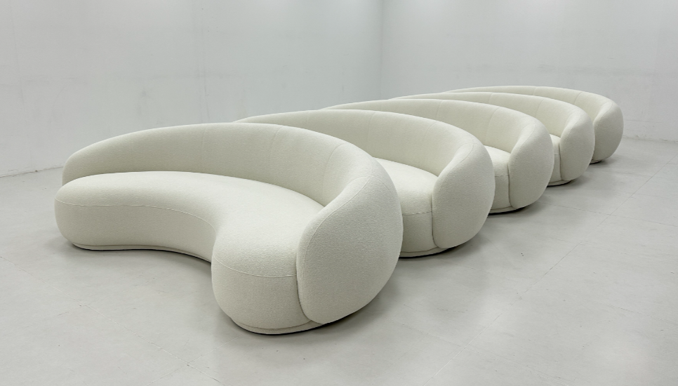 奶油風 豌豆型 布藝沙發QY