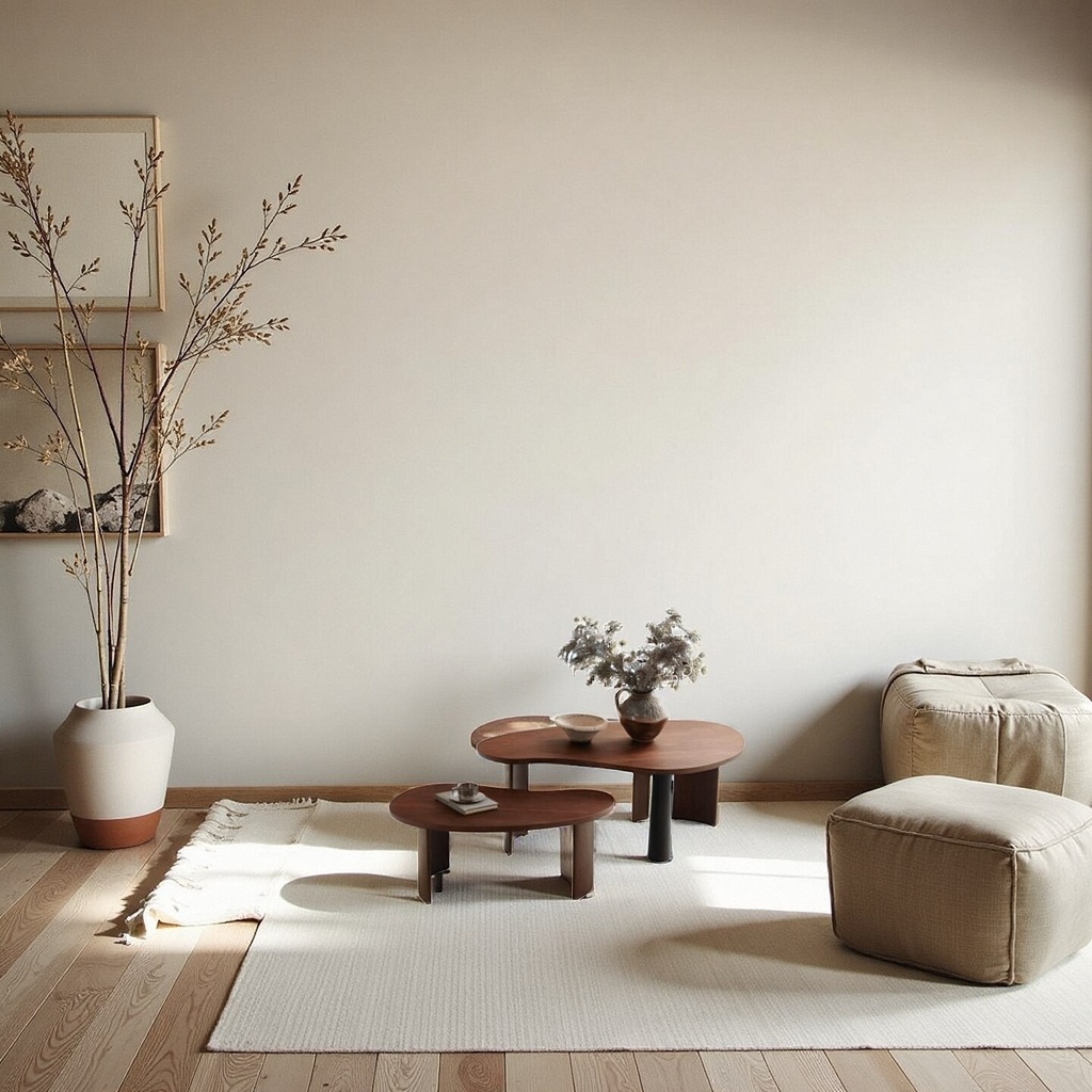 中古風簡約 客廳 實木組合茶几YJJ-2528