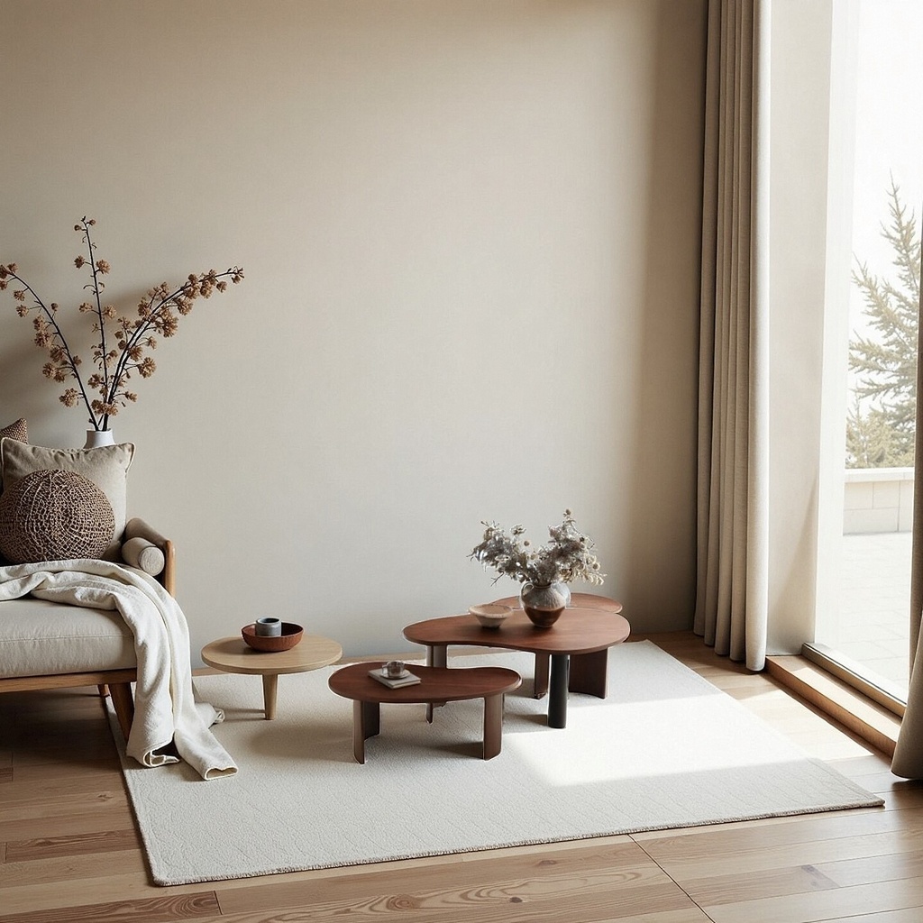 中古風簡約 客廳 實木組合茶几YJJ-2528