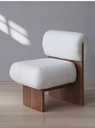 奶油風 羊羔絨 實木休閑單人椅 YFN