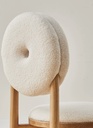 奶油風 羊羔絨 甜甜圈 實木餐椅 MYBS