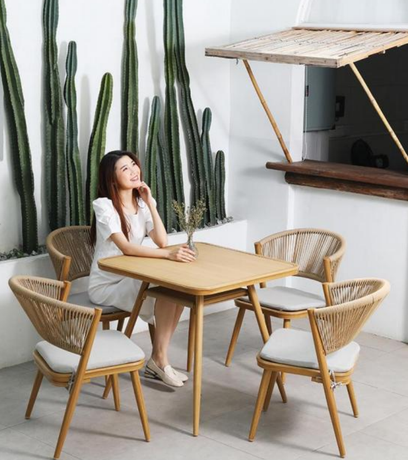 戶外 PE籐 鋁合金木紋 椅子MY102804