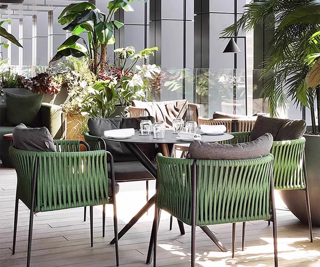 戶外家具 金屬框架 防水繩編單椅FBL-SY-P08