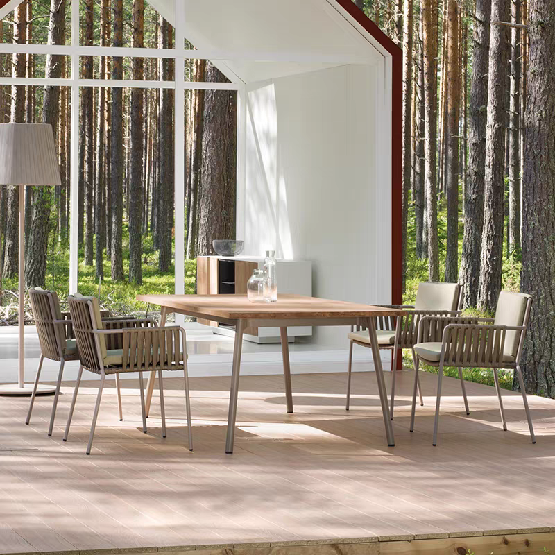 戶外家具  鋁架 庭院繩編休閑椅FBL-SY-P12