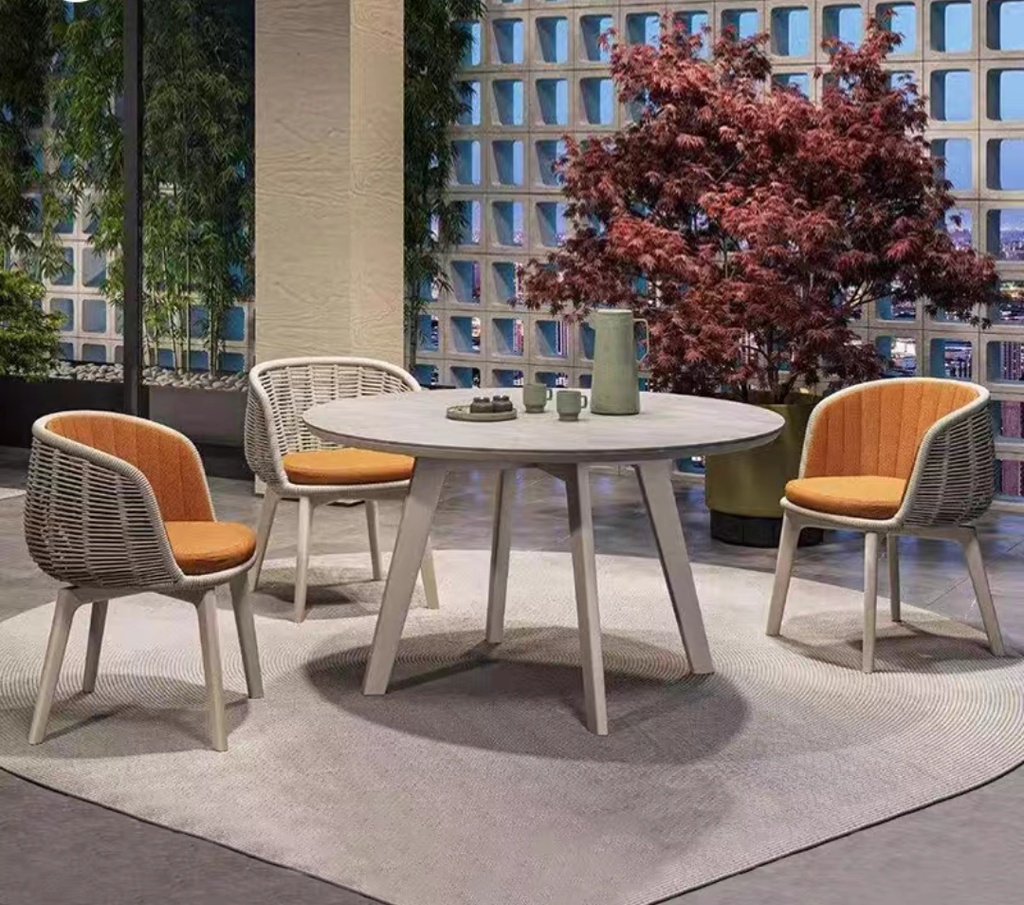 戶外家具 鋁架 藤條異形單人椅FBL-SY-P22