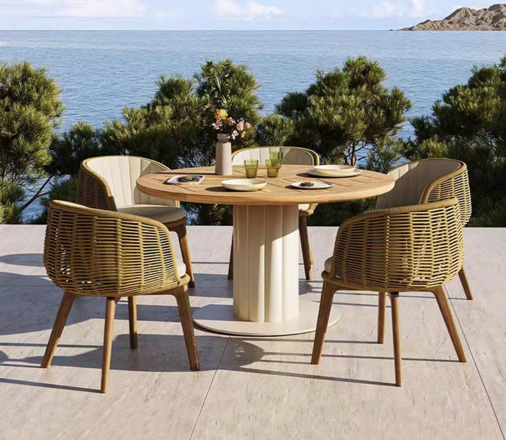 戶外家具 鋁架 藤條異形單人椅FBL-SY-P22