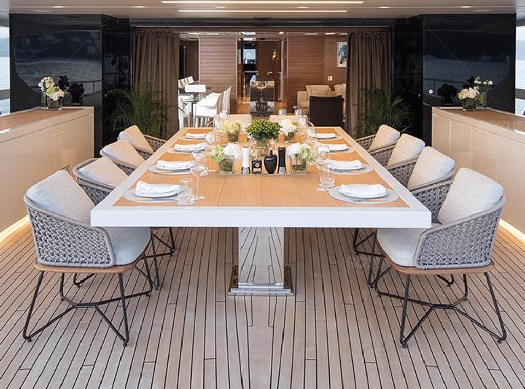 戶外桌椅 藤編 鋁架扶手椅FBL-SY-P23