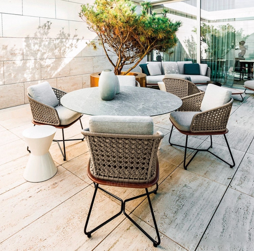 戶外桌椅 藤編 鋁架扶手椅FBL-SY-P23