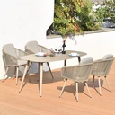 戶外桌椅 金屬框架 繩編扶手單椅FBL-SY-P26