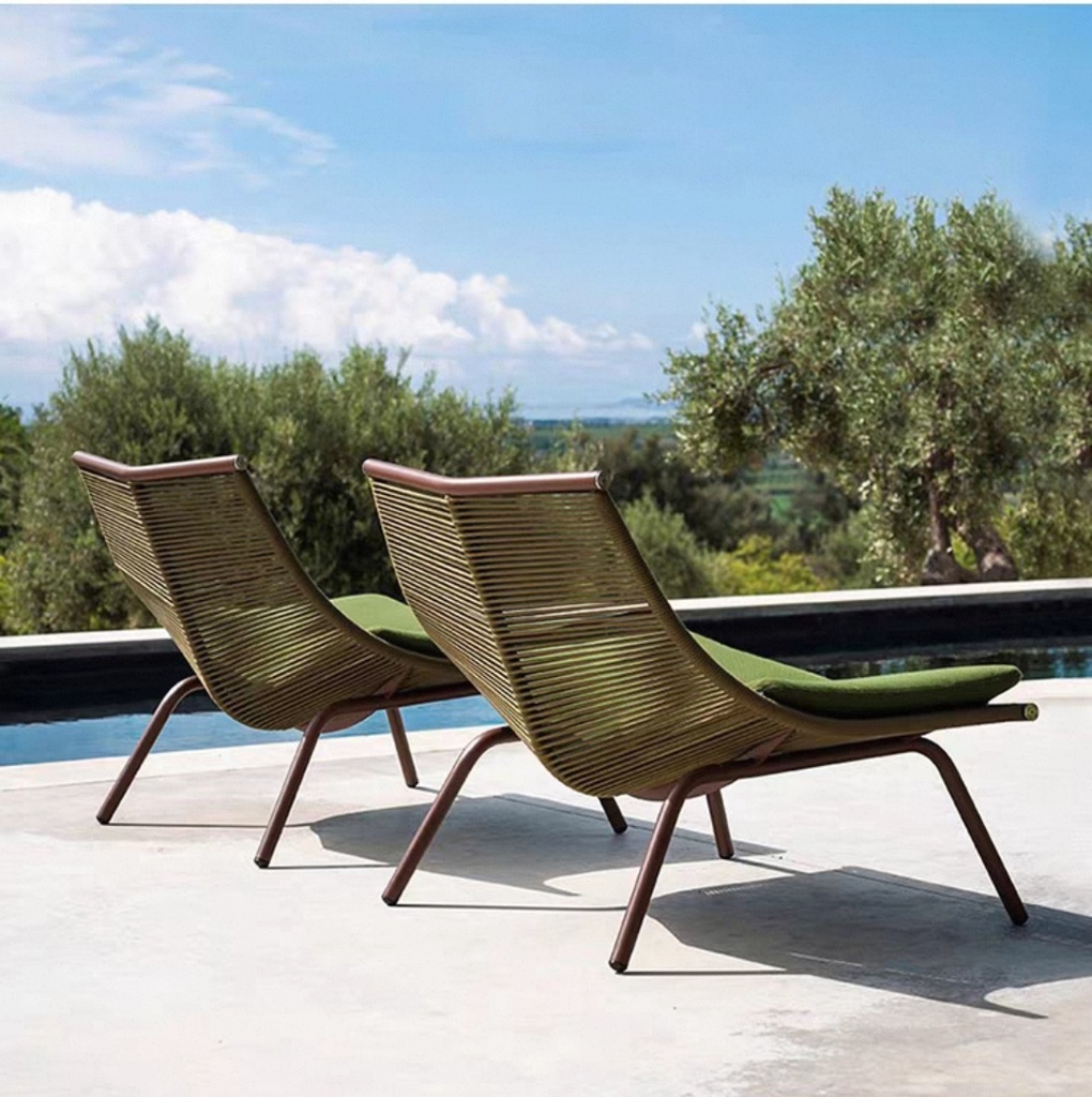 戶外桌椅 矮揹 繩編單人躺椅FBL-SY-P29