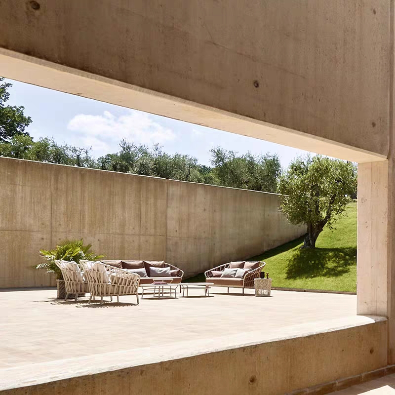 戶外桌椅 編繩 鋁架矮脚椅FBL-SY-B01