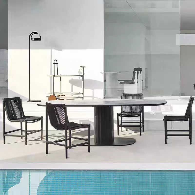 戶外桌椅 繩編 U型靠背休閑椅FBL-SY-C04