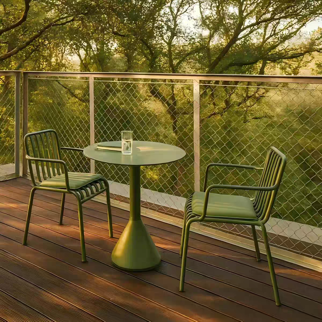 戶外桌椅 竪條 扶手休閑椅FBL-SY-C09