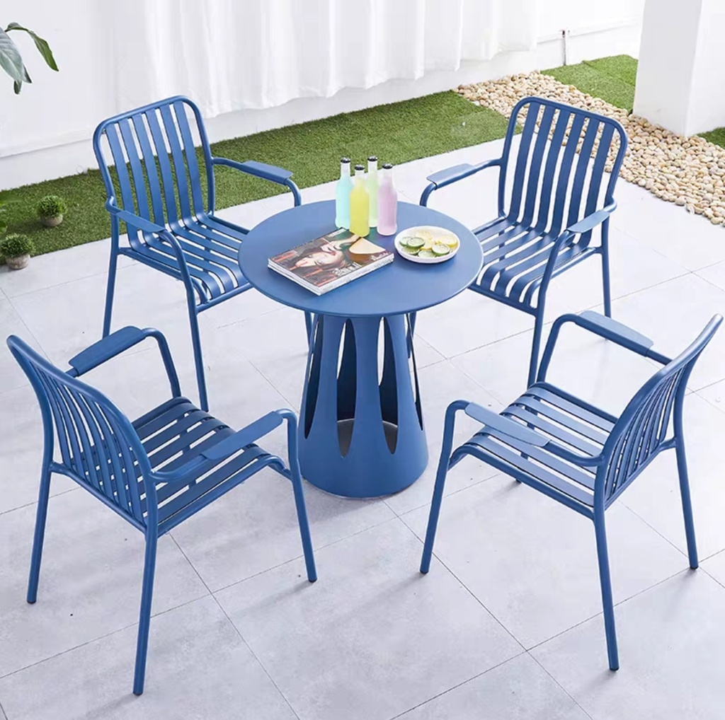 戶外桌椅 竪條 扶手休閑椅FBL-SY-C09