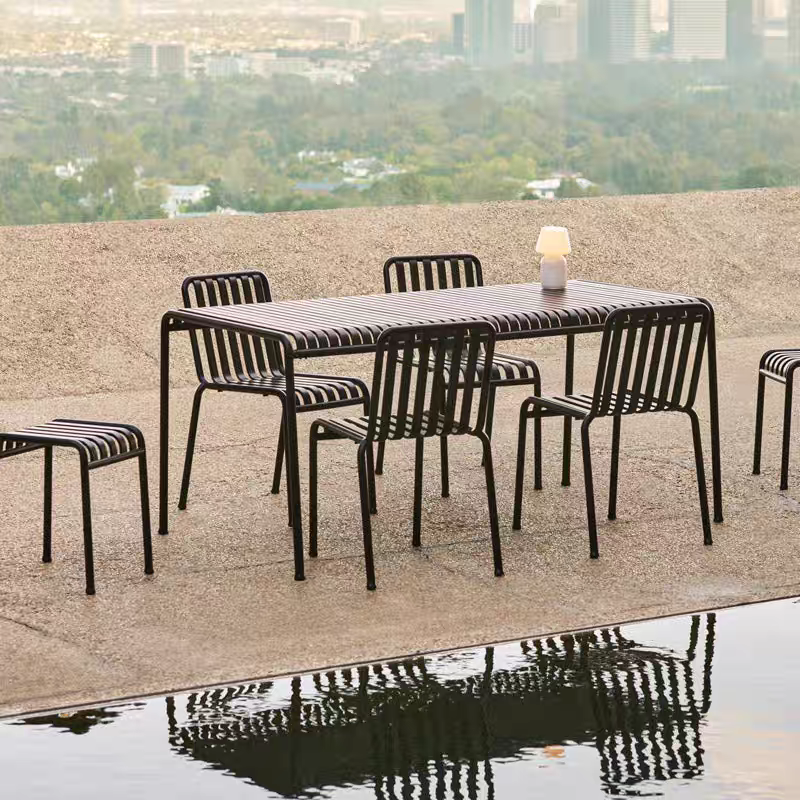 戶外桌椅 竪條 无扶手休閑椅FBL-SY-C10