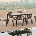 戶外桌椅 竪條 无扶手休閑椅FBL-SY-C10