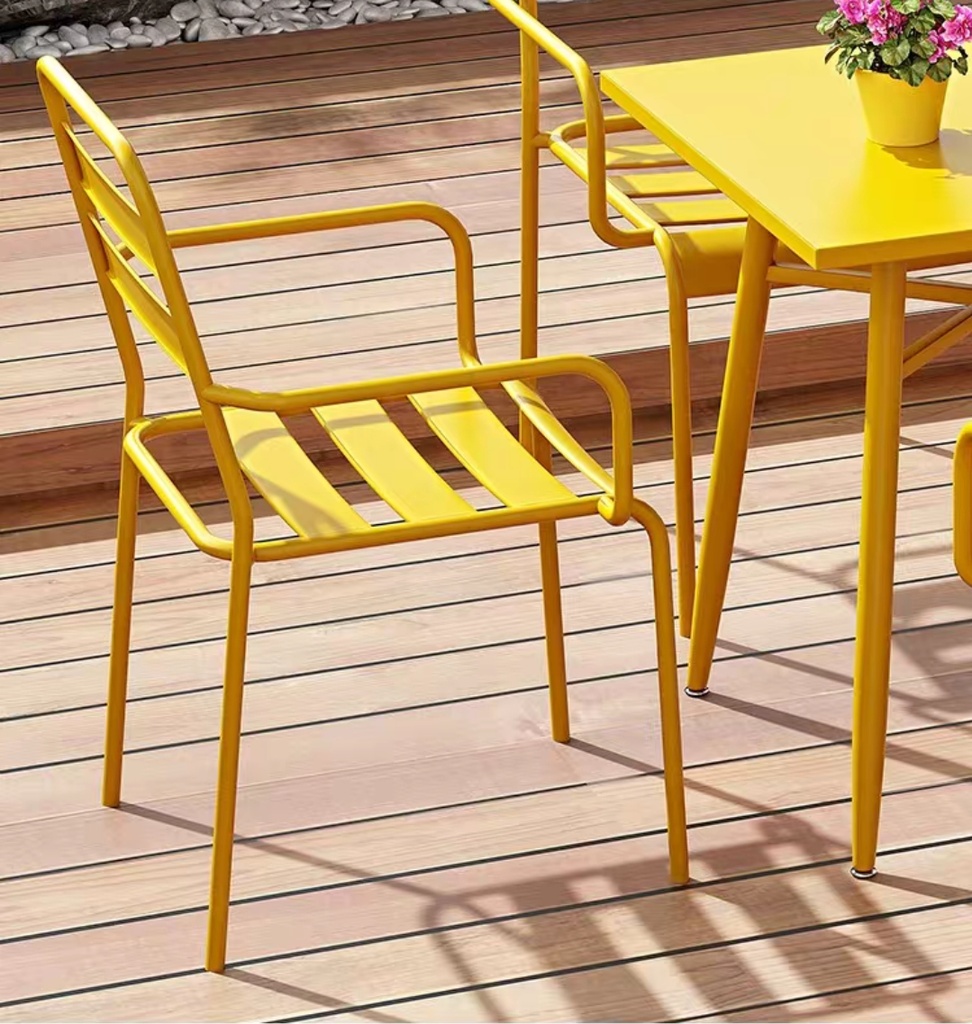 戶外桌椅 橫條 鋁材單人椅FBL-