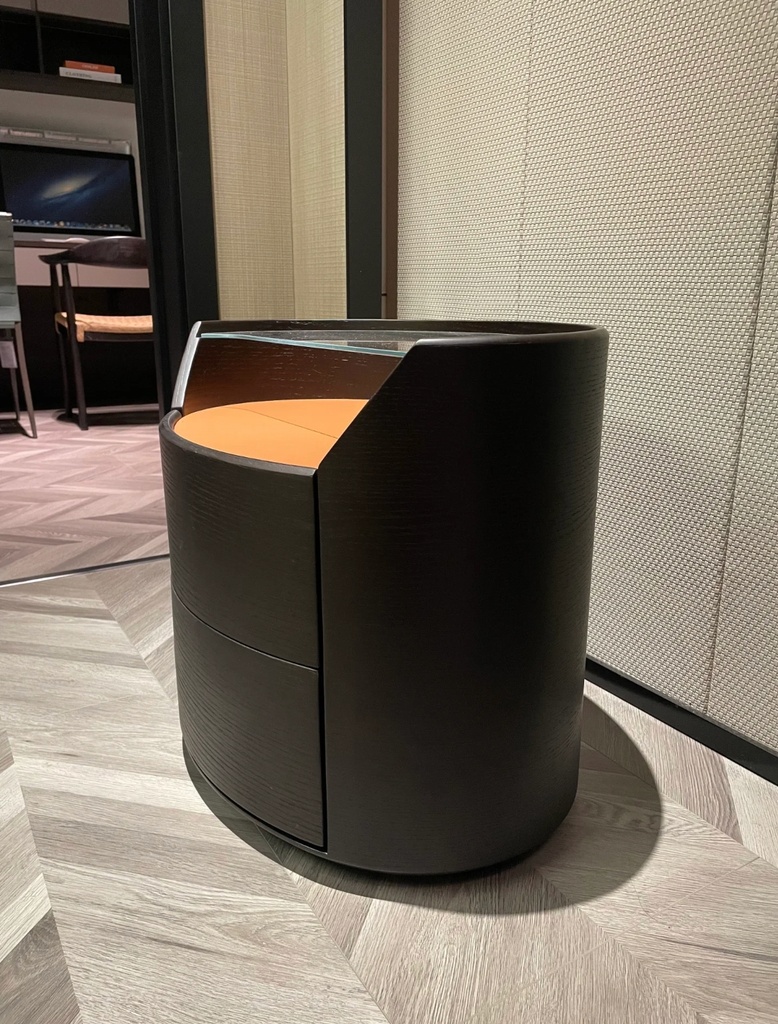 現代簡約 實木 圓形床頭櫃ST225