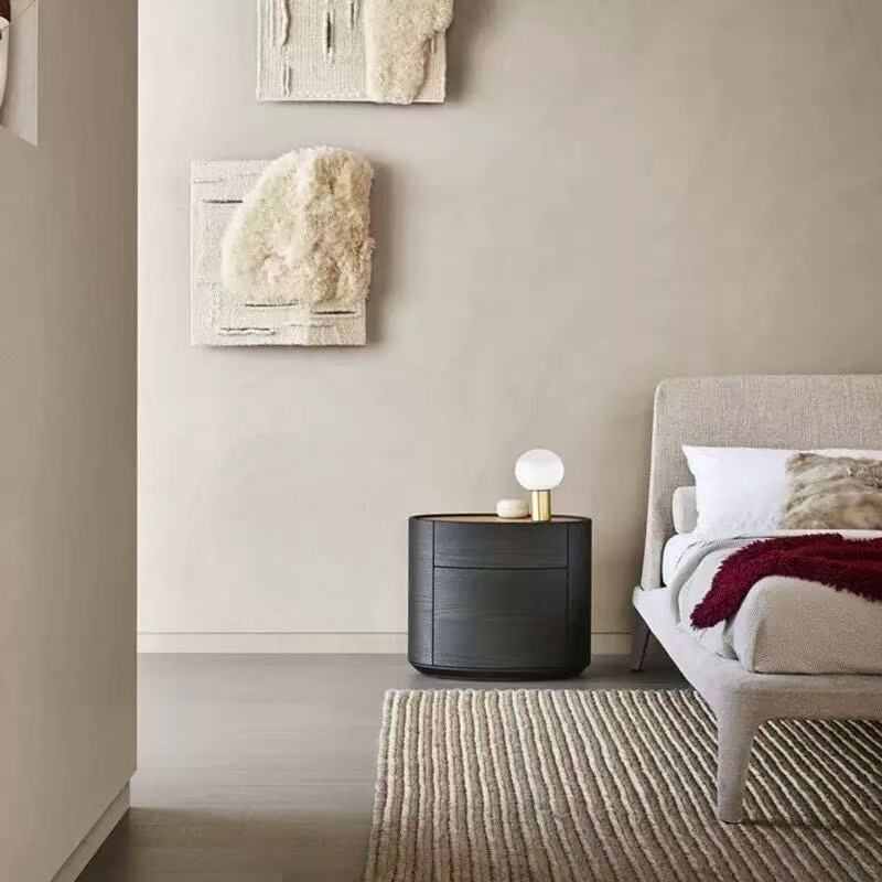 現代簡約 實木 圓形床頭櫃ST299