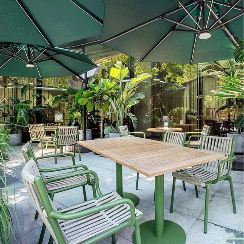 戶外桌椅 鋁材 織帶扶手椅FBL-SY-C21