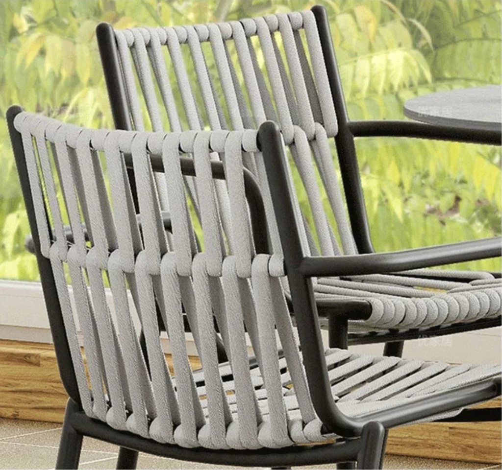 戶外桌椅 鋁材 織帶扶手椅FBL-SY-C21