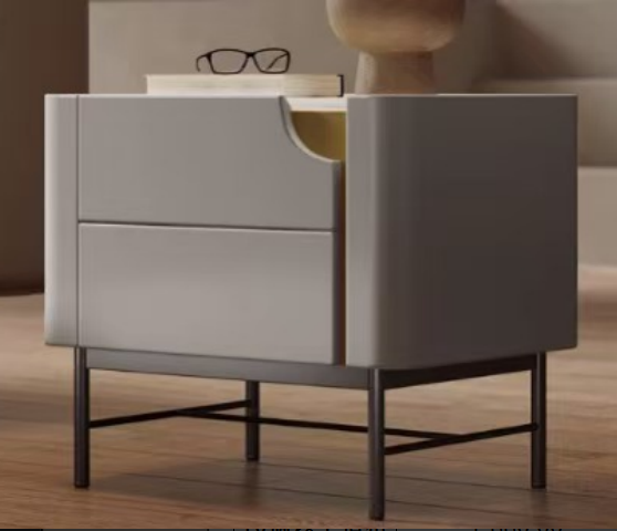 現代簡約 實木 烤漆 岩板床頭櫃ST278