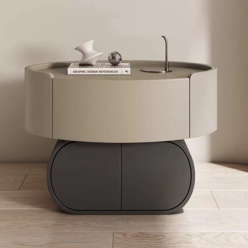 現代簡約 實木烤漆 雙層床頭櫃ST-8181B