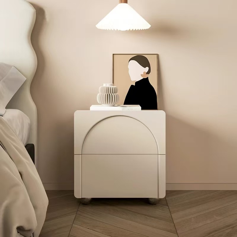 現代簡約 實木烤漆 雙抽 床頭櫃ST006-1#