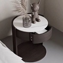 現代簡約 岩板面 實木床頭櫃ST-ST036#