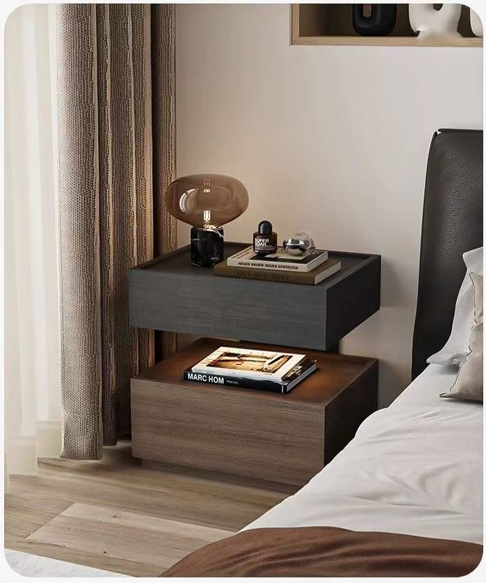 現代簡約 雙層實木床頭櫃 ST-ST297