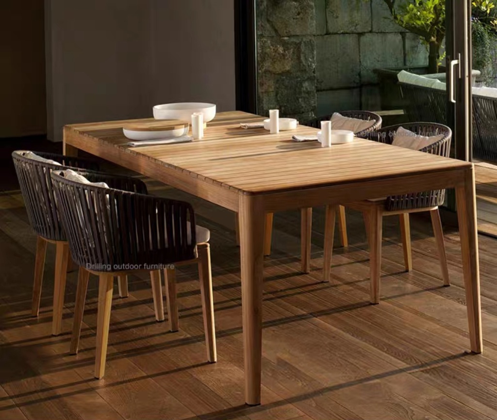 戶外桌椅 鋁材 木紋長桌FBL-SY-A05