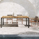 戶外桌椅 鋁材 塑木面長桌FBL-SY-A06