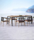 戶外桌椅 鋁材 塑木面長桌FBL-SY-A06