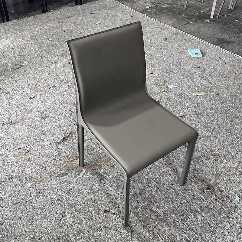 意式極簡 馬鞍皮 餐椅 