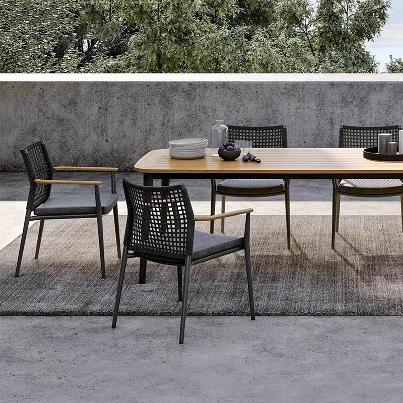 户外家具 木紋面 鋁材長桌FBLSY-A08