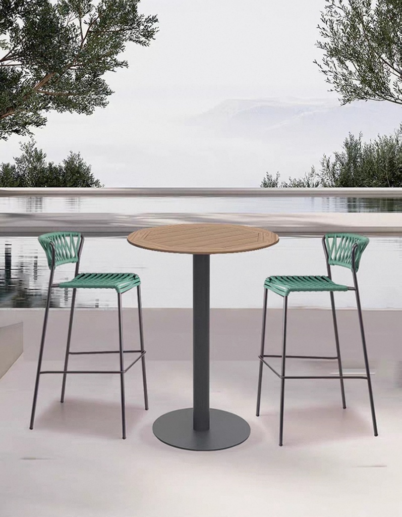 戶外桌椅 繩編 弧形靠背 高脚椅FBL-SY-Z06