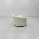 奶油風 弧形 絨布沙發