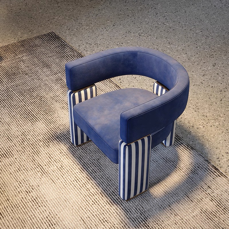 現代輕奢 絨布休閒椅YFN-K002