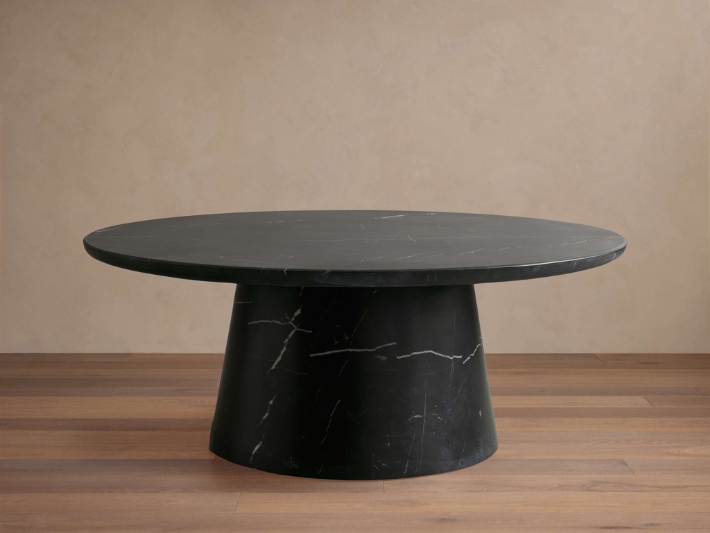 天然大理石 咖啡桌（黑）