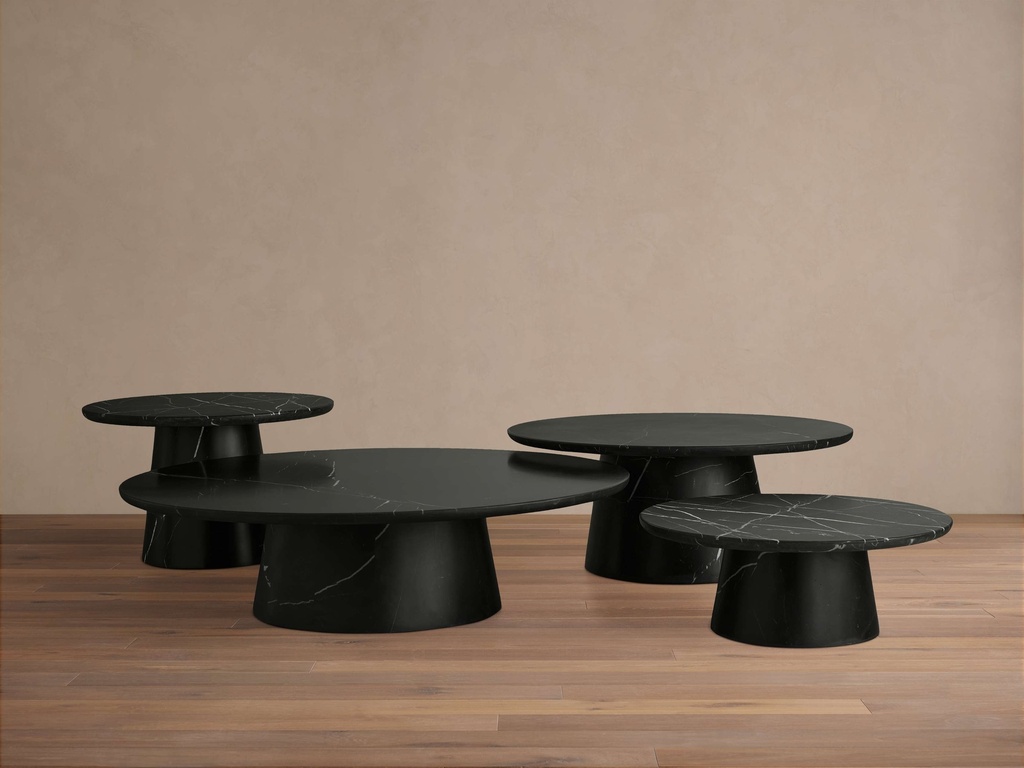 天然大理石 咖啡桌（黑）