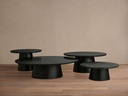 天然大理石 咖啡桌（黑）