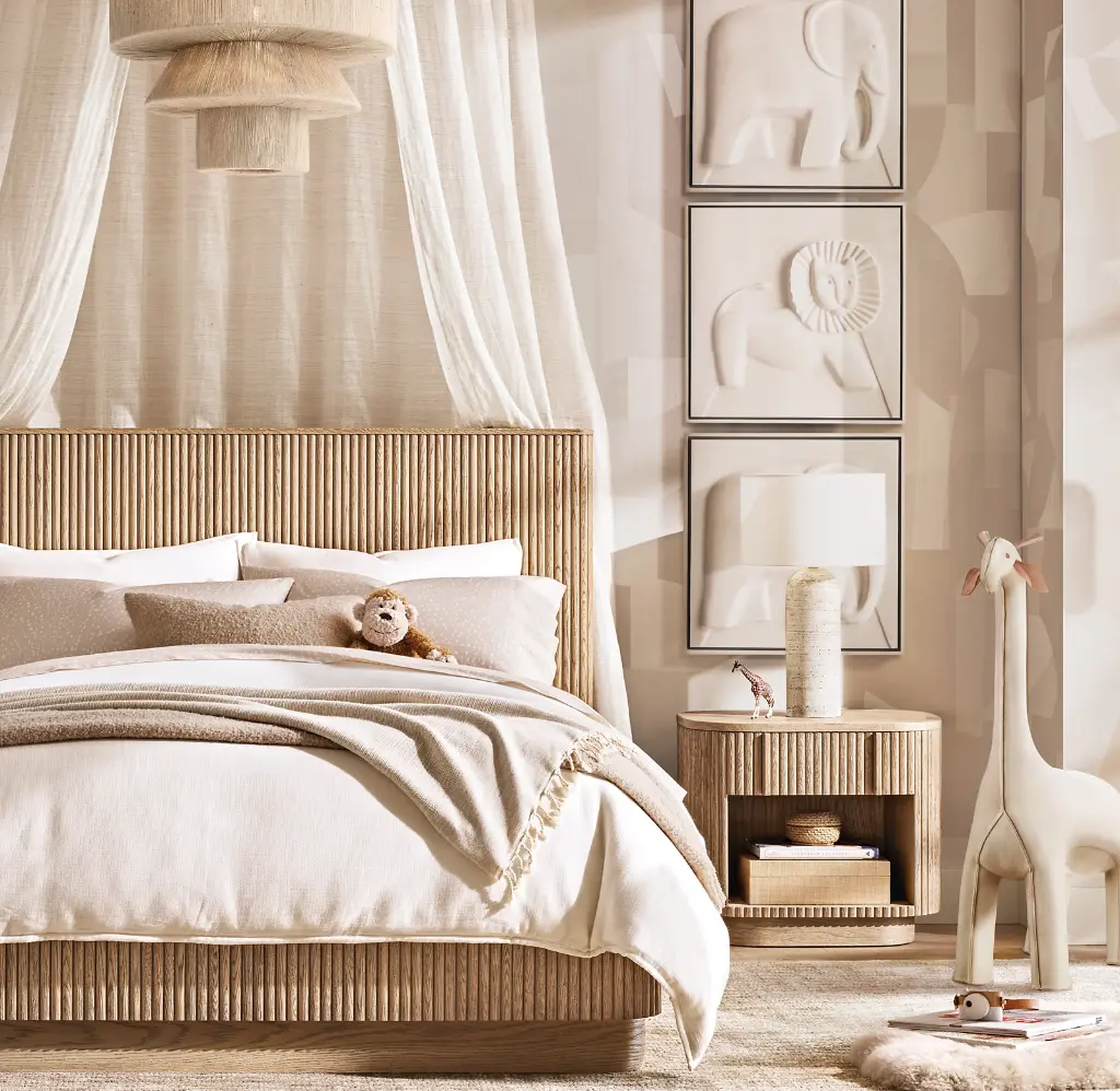 歐美式 穆赫蘭實木 床頭櫃