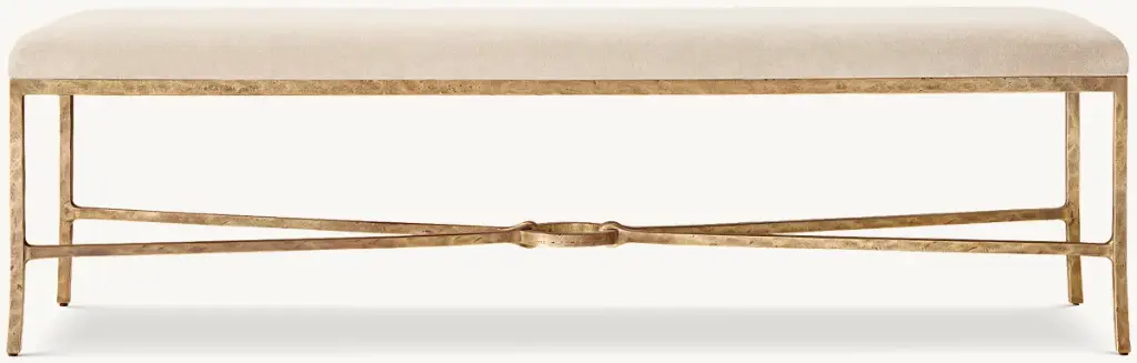 歐美式 輕奢絨布床尾凳 長椅