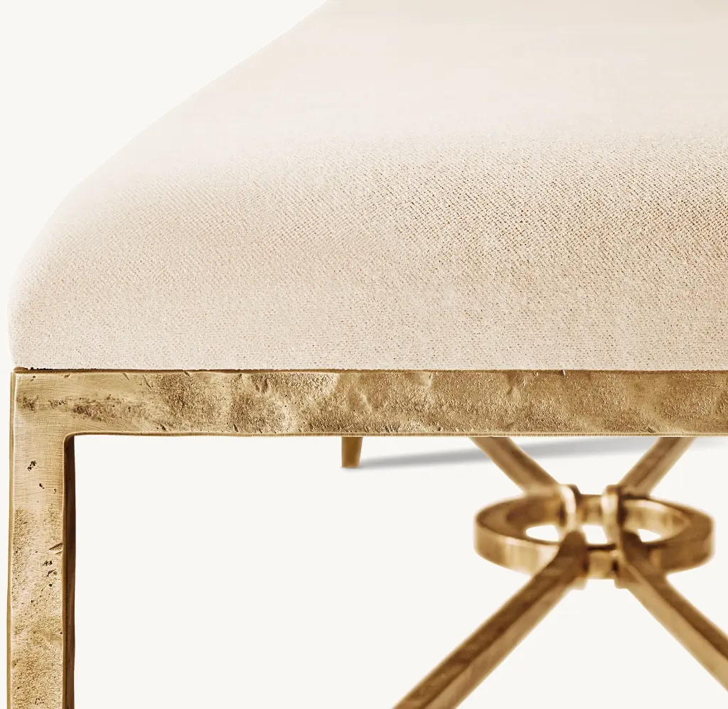 歐美式 輕奢絨布床尾凳 長椅